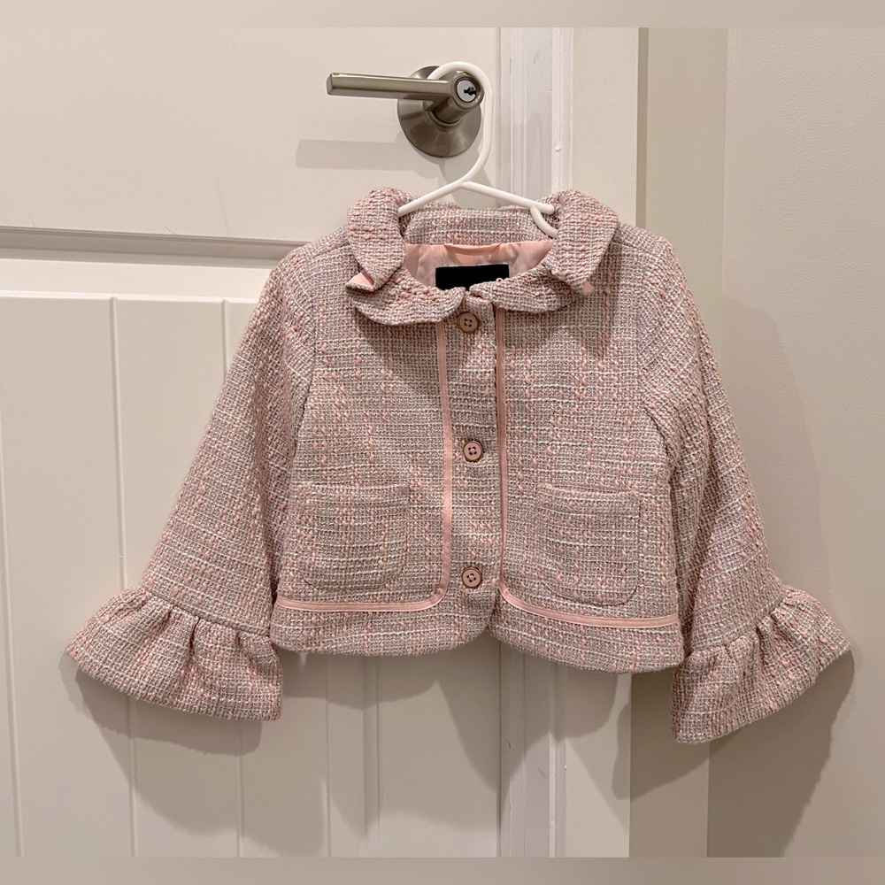 Pink, grey and silver Janie and Jack little girls jacket, size 4 NWT